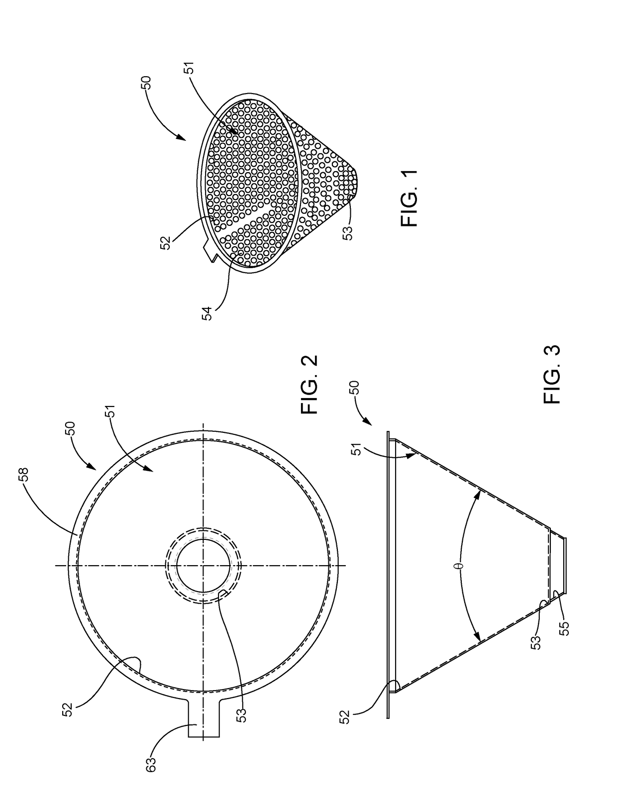 High efficiency conical mills