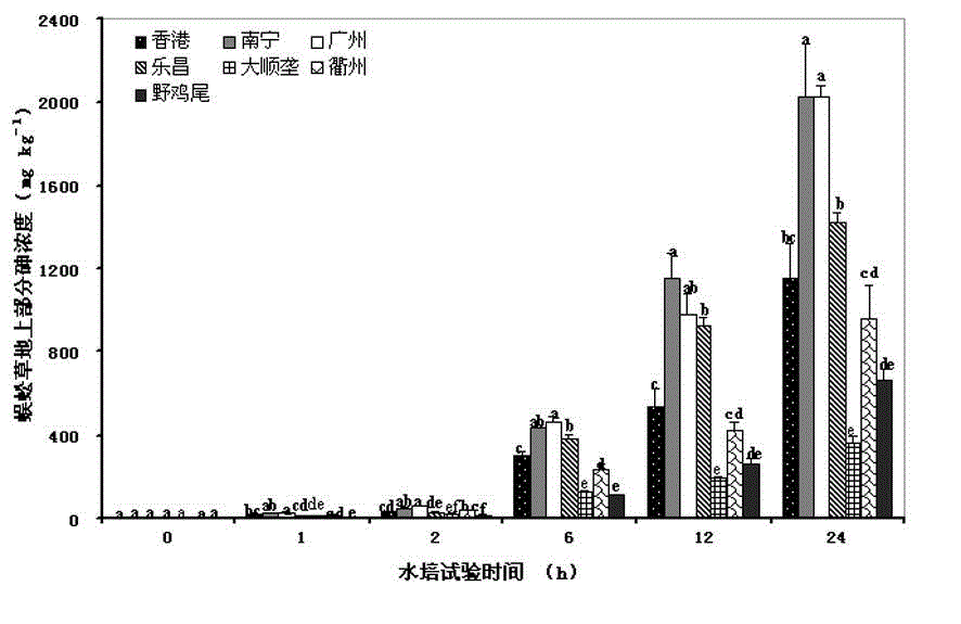 Efficient arsenic-absorbed ecological ciliate desert-grass screening method