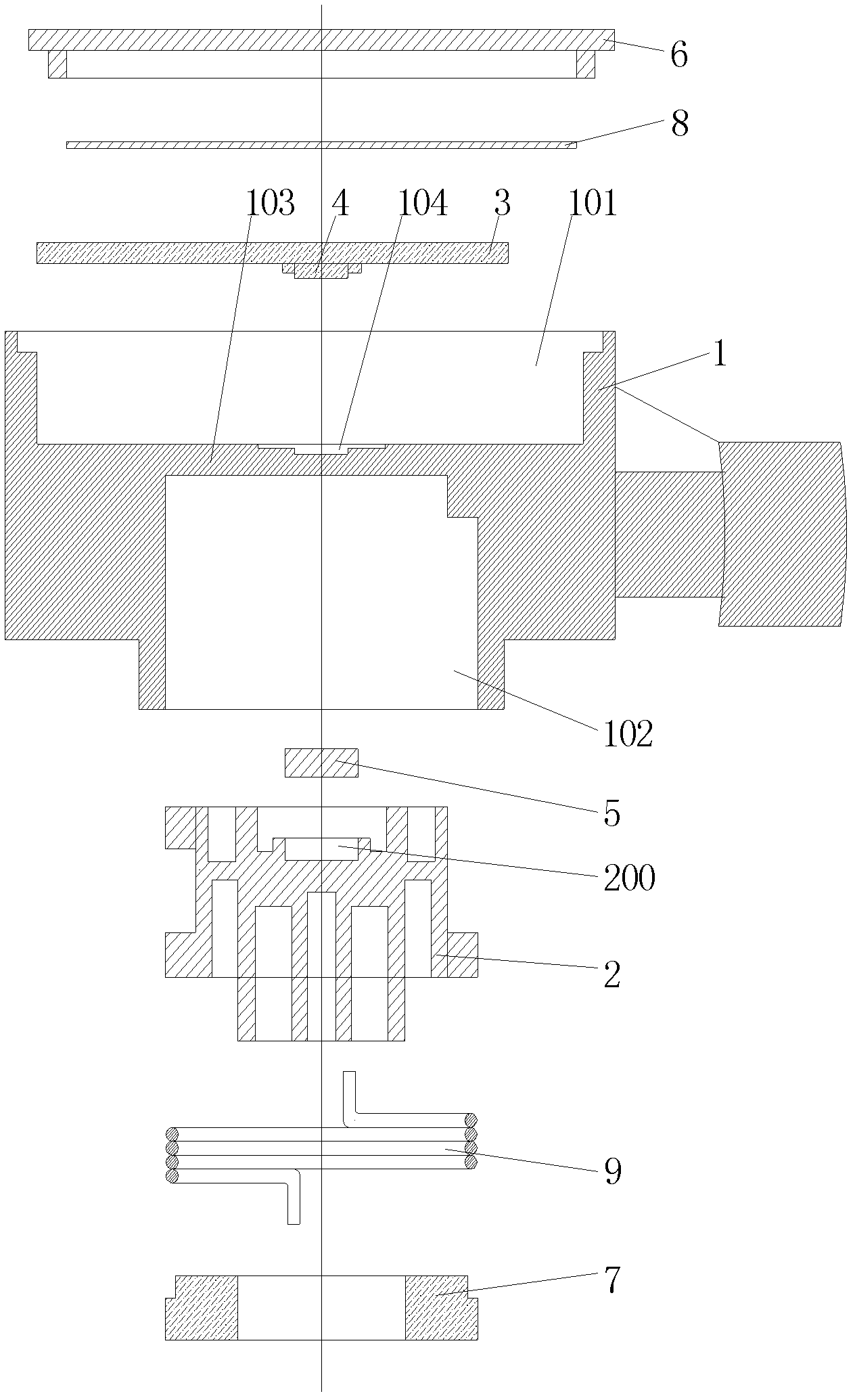 Non-contact type angular sensor for automobile electronic accelerator