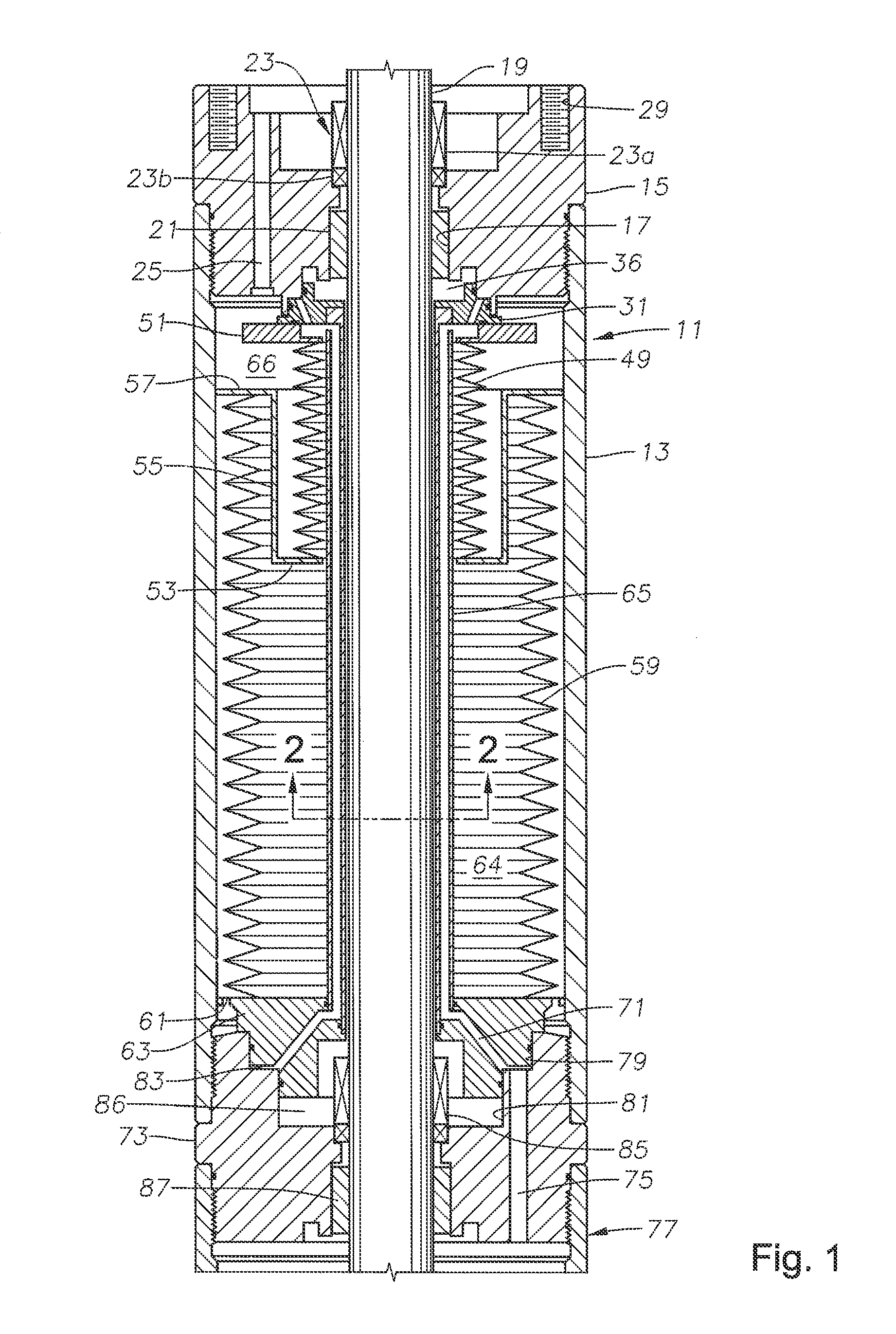 Well pump with seal section having a labyrinth flow path in a metal bellows