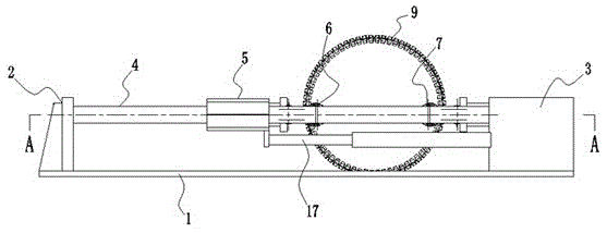 Integral rubber track elongation and tear test device and method in horizontal state