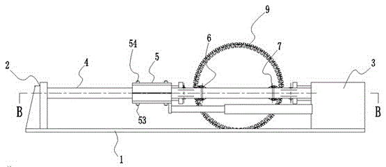 Integral rubber track elongation and tear test device and method in horizontal state