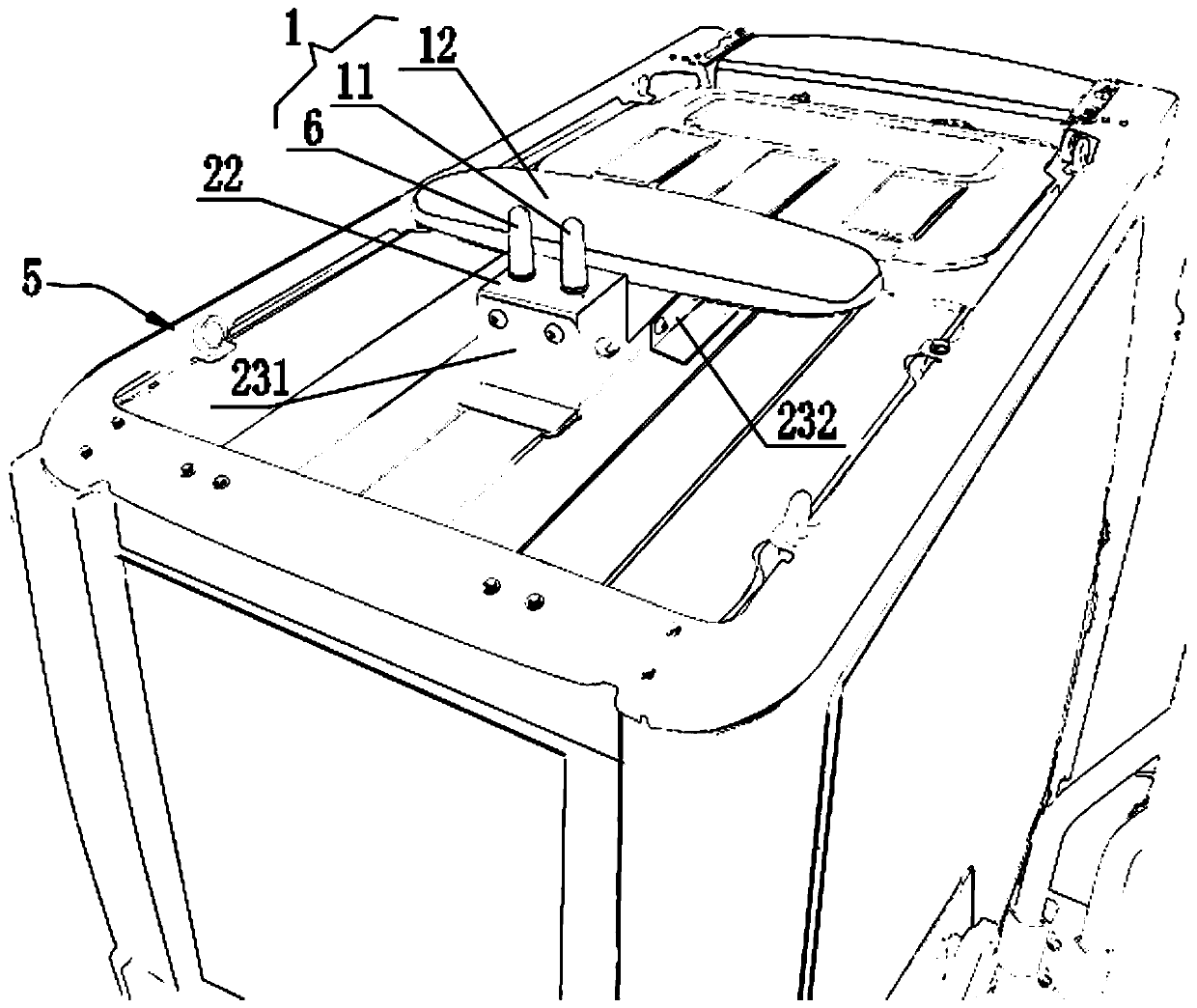 Vehicle-mounted navigation system mounting structure and engineering machine