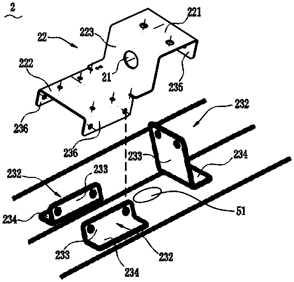 Vehicle-mounted navigation system mounting structure and engineering machine