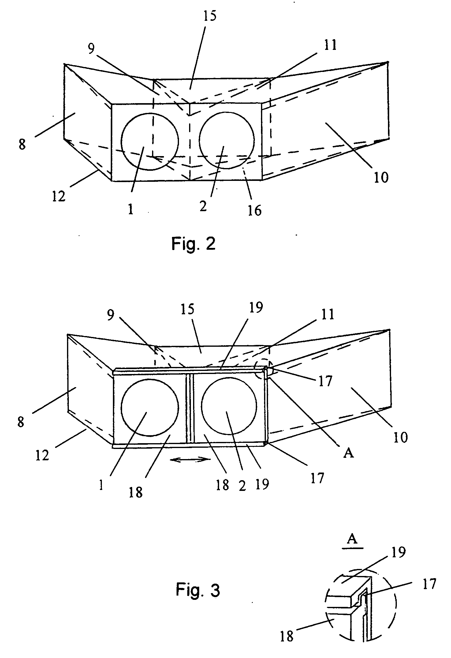 Device for viewing stereoscopic images on a display