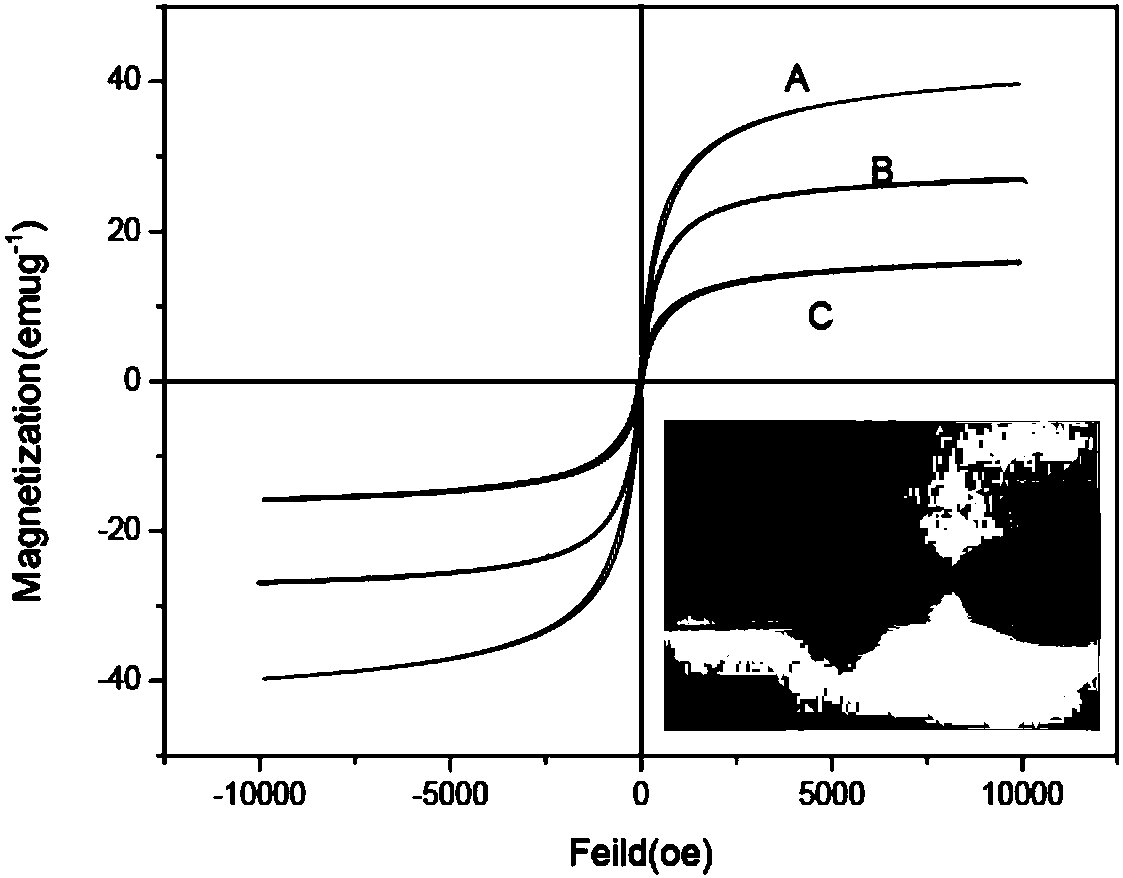 Multi-arm magnetic graphene oxide composite microsphere, preparation method and application thereof