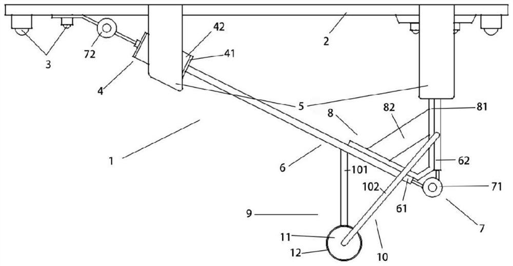 Test auxiliary device for semitrailer rollover test