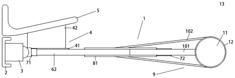 Test auxiliary device for semitrailer rollover test