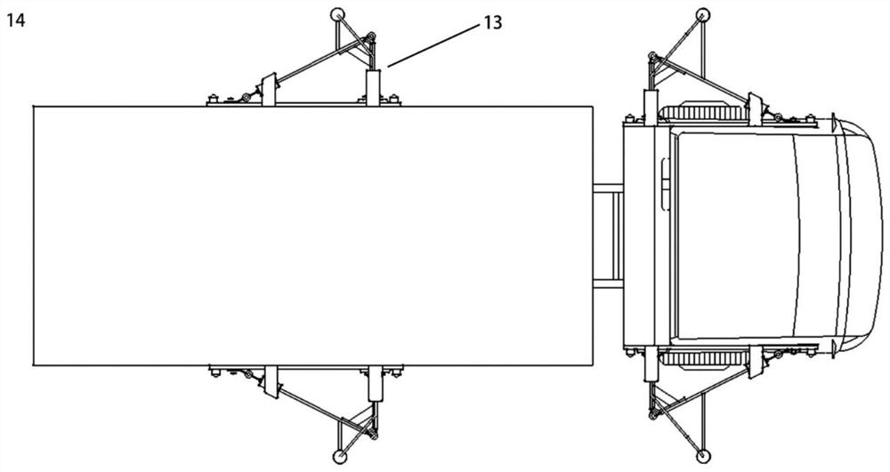 Test auxiliary device for semitrailer rollover test