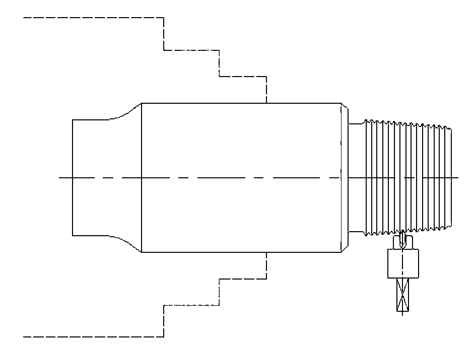 Hydraulic type external thread cold rolling device