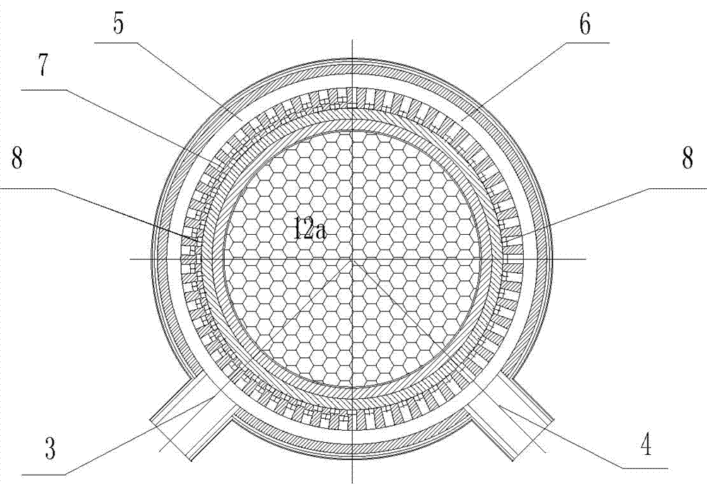 Top combustion type hot air furnace arranging annular flameless combustion device below arch roof of combustion chamber