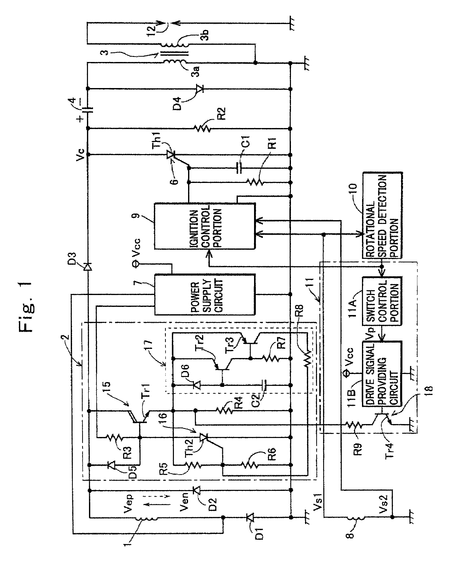 Capacitor discharge ignition device for engine