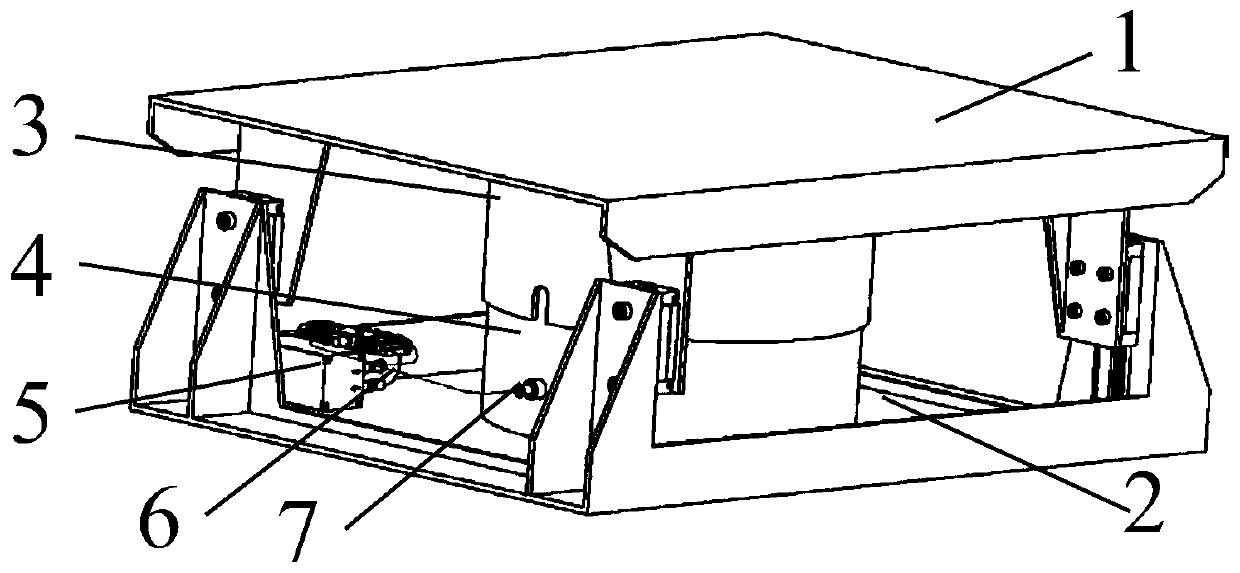 Airbag type lifting device for AGV