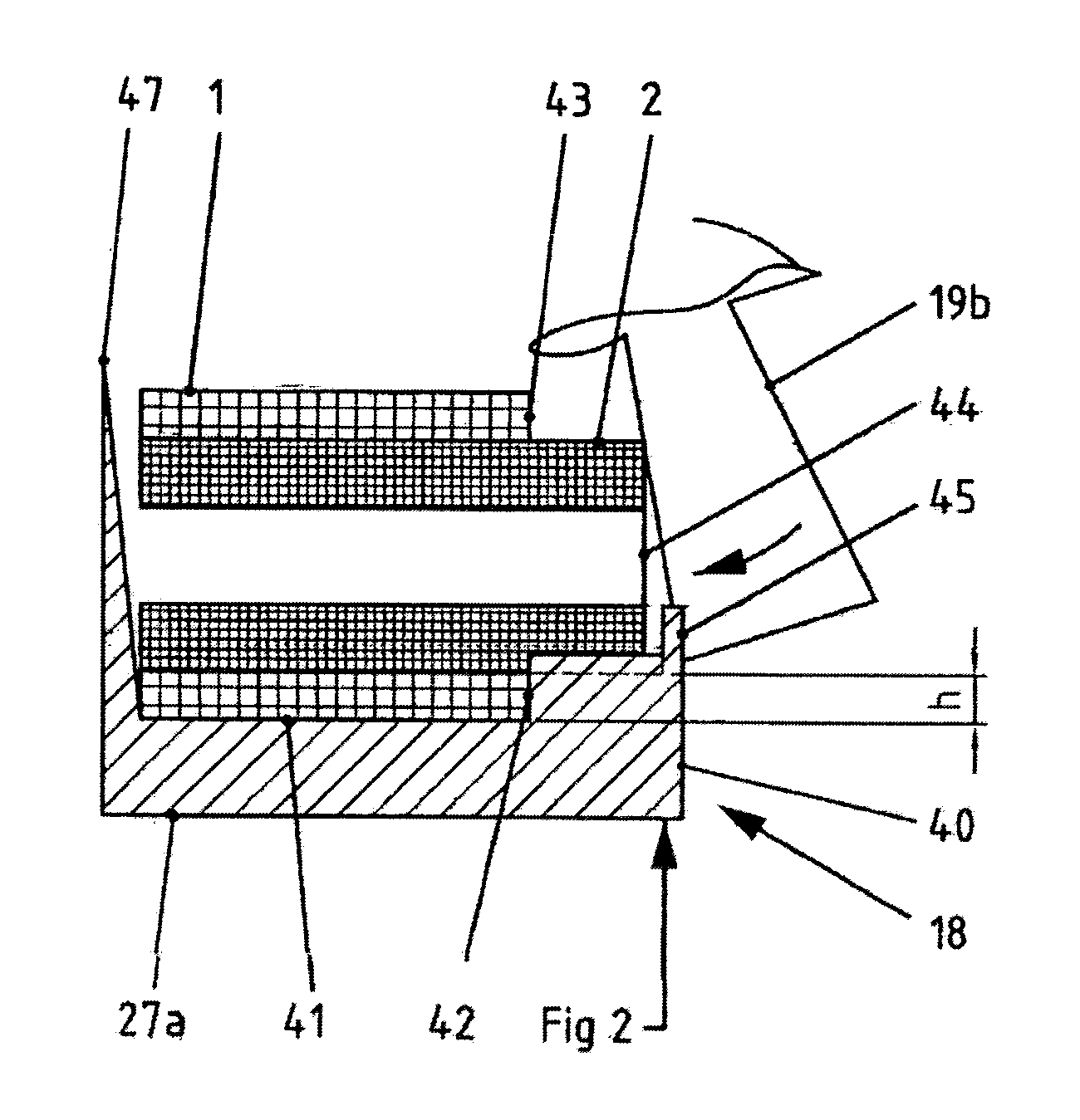 Shoe having a spring position limitation, or torsional oscillation damper having such a shoe