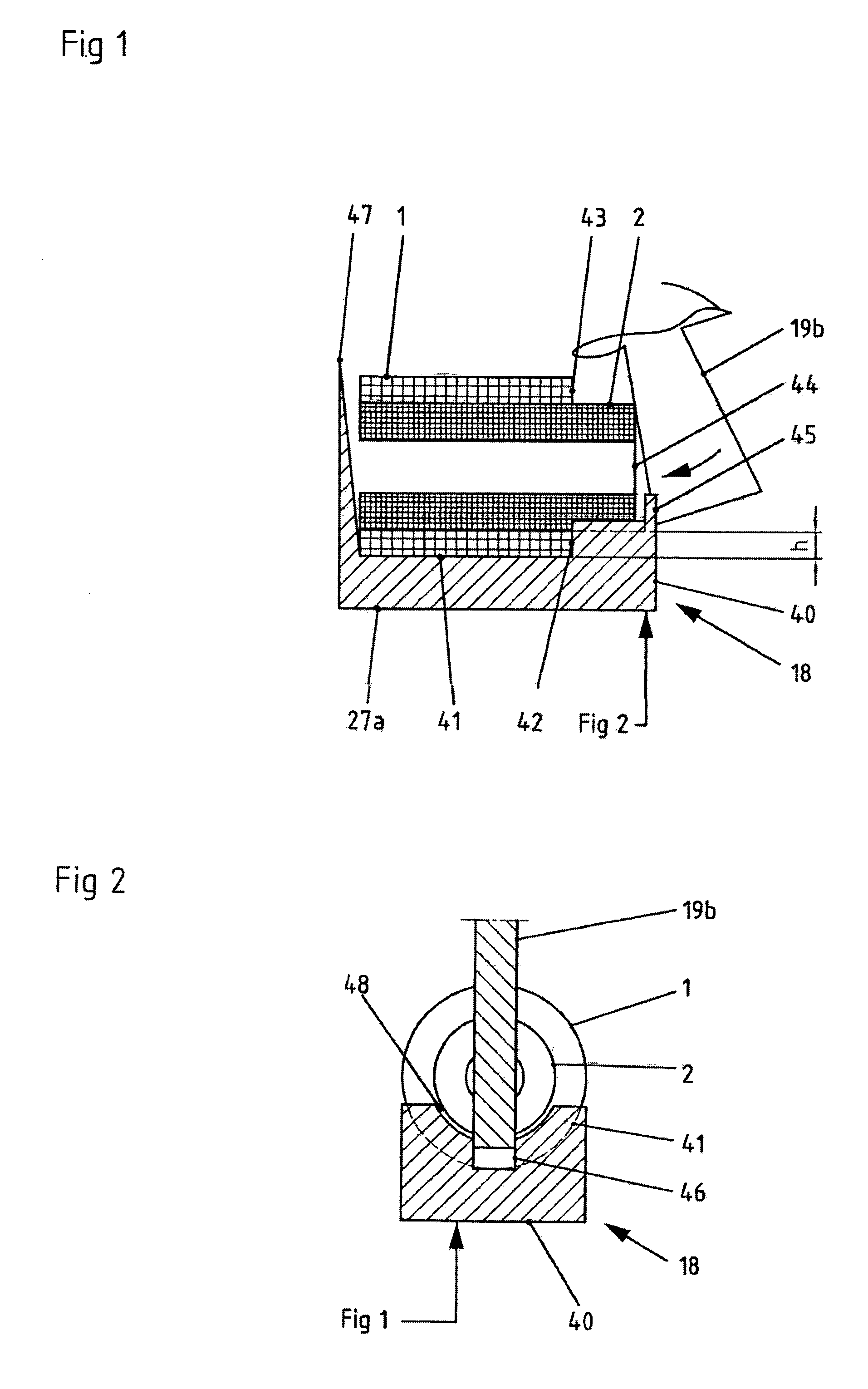 Shoe having a spring position limitation, or torsional oscillation damper having such a shoe