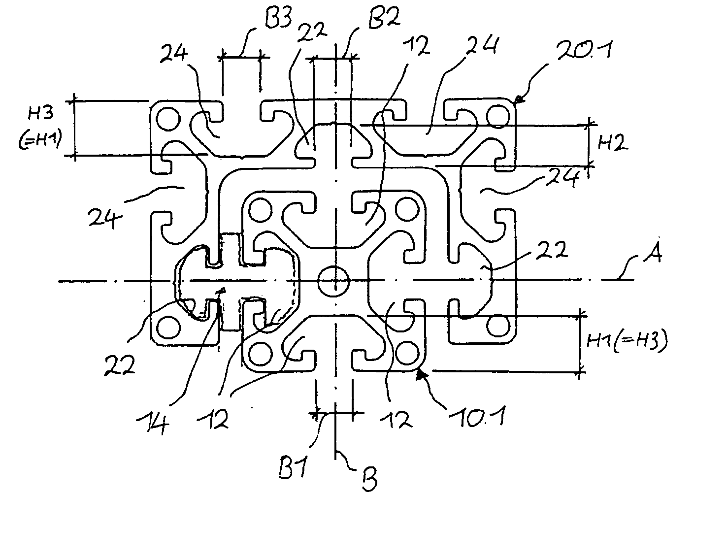 Slider system for a profiled bar