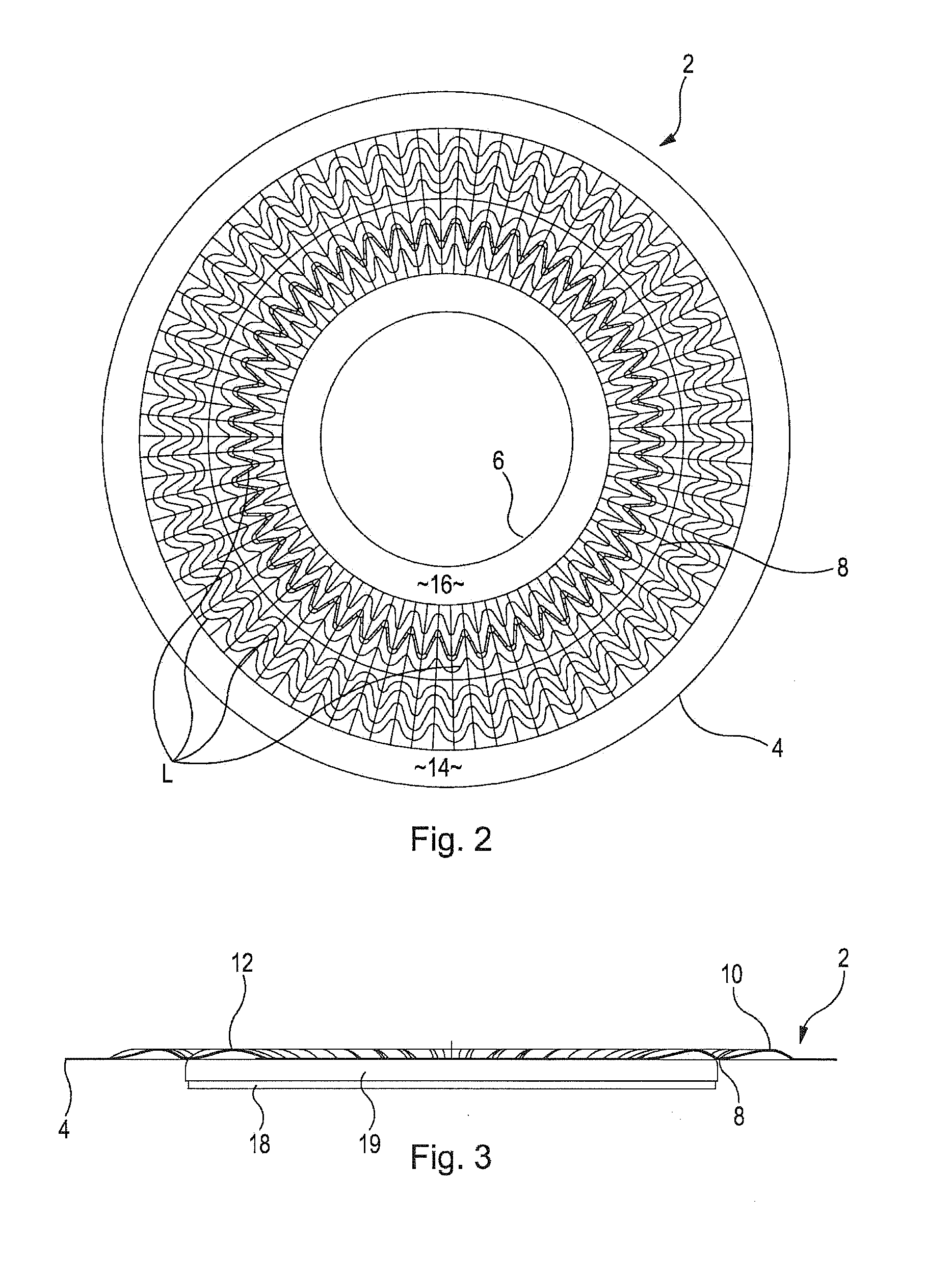 Electro acoustic diaphragm