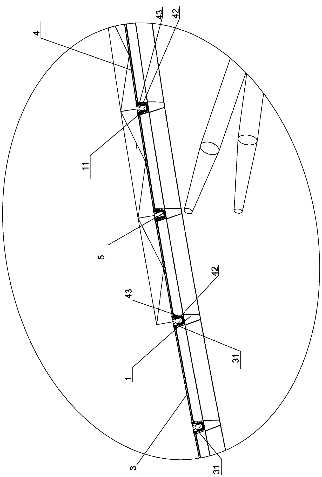 Roof light with hidden inner drainage function