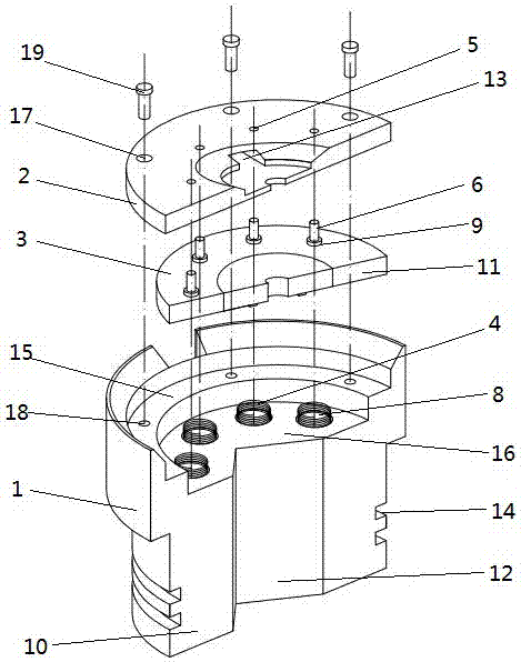 Glass molds for bottles and cans that open the bottle body and shoulders step by step