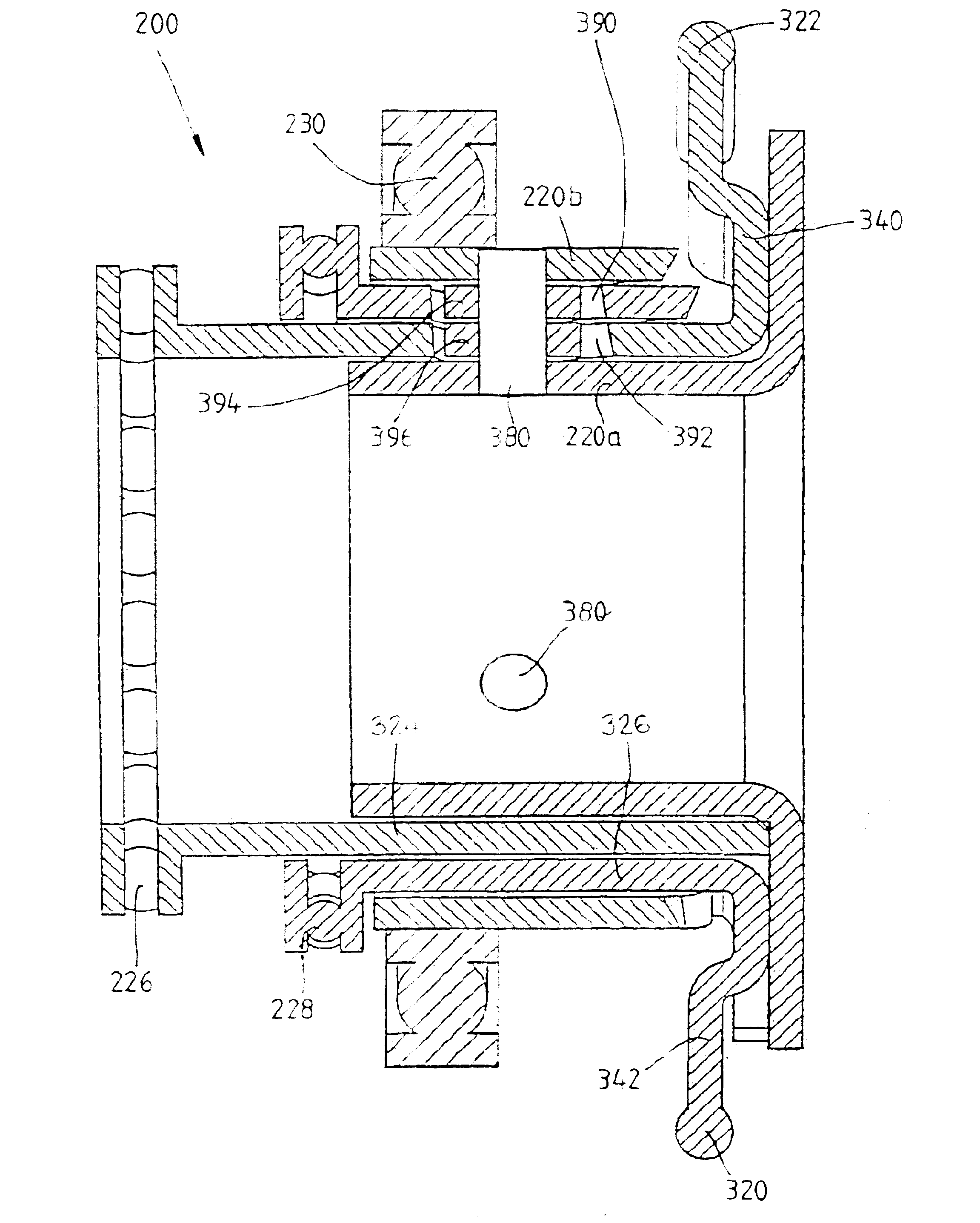 Actuating device for a friction clutch device, possibly a dual or multiple friction clutch device