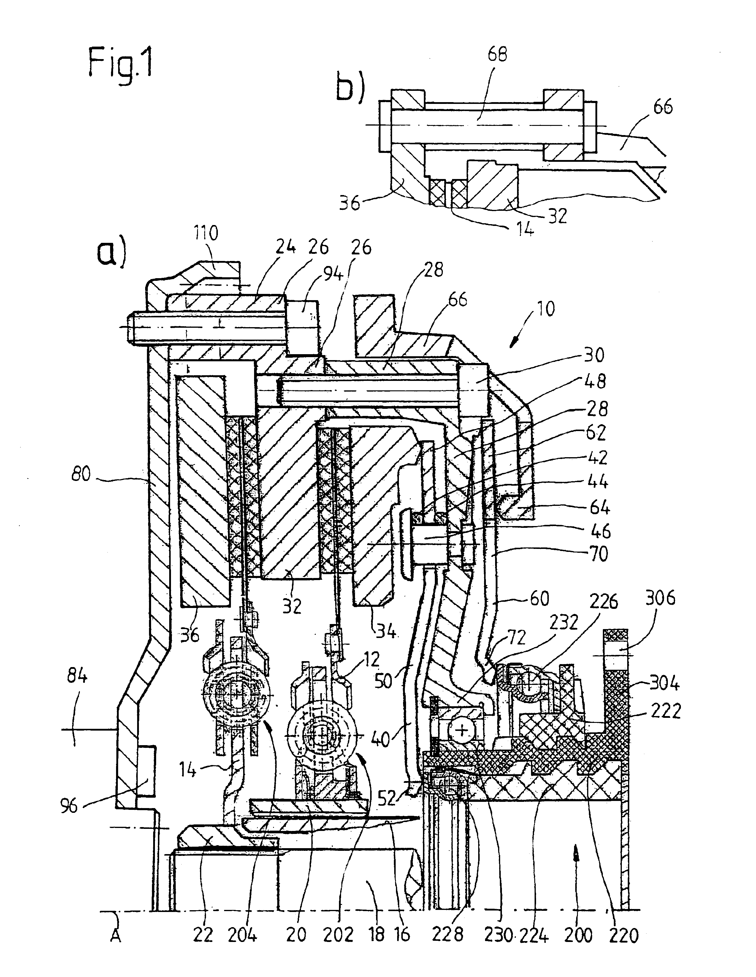 Actuating device for a friction clutch device, possibly a dual or multiple friction clutch device