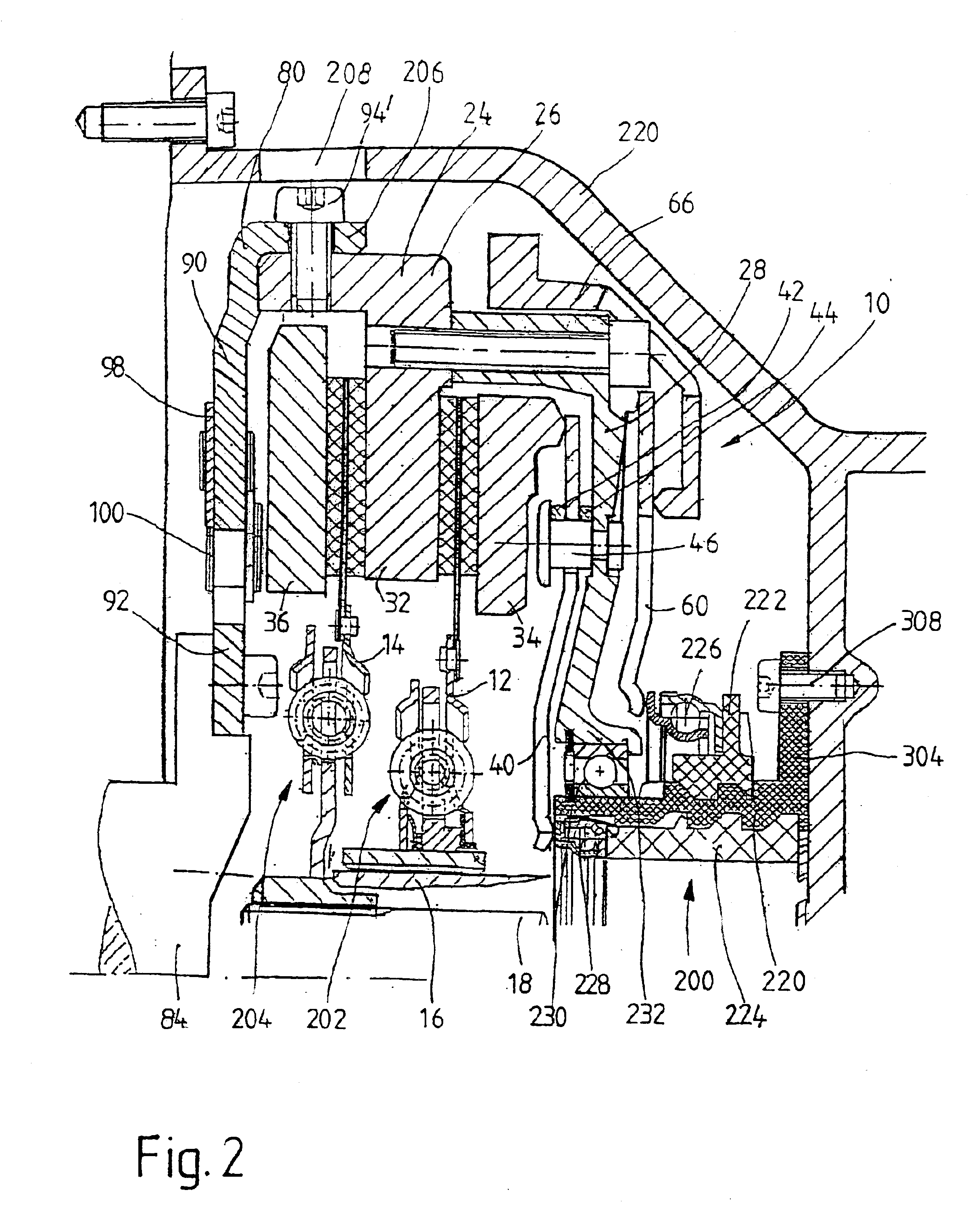 Actuating device for a friction clutch device, possibly a dual or multiple friction clutch device