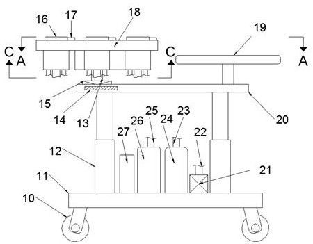 An instrument tray for convenient access to surgical instruments