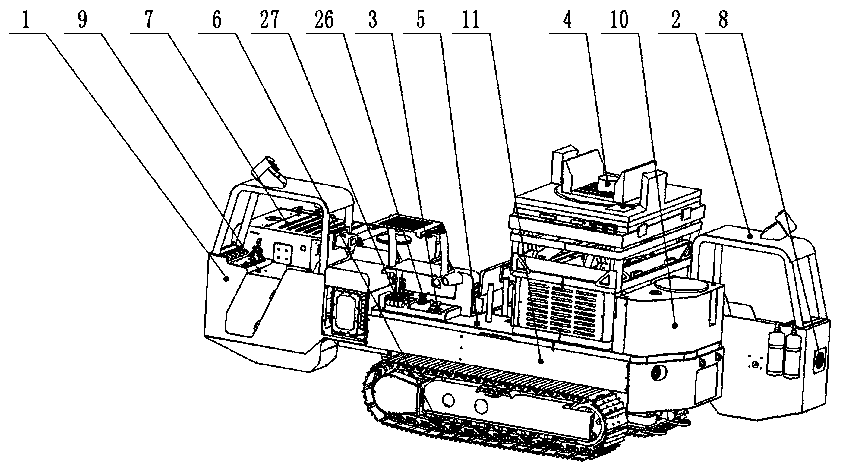 Crawler-type non-repeated-supporting single-span support carrier