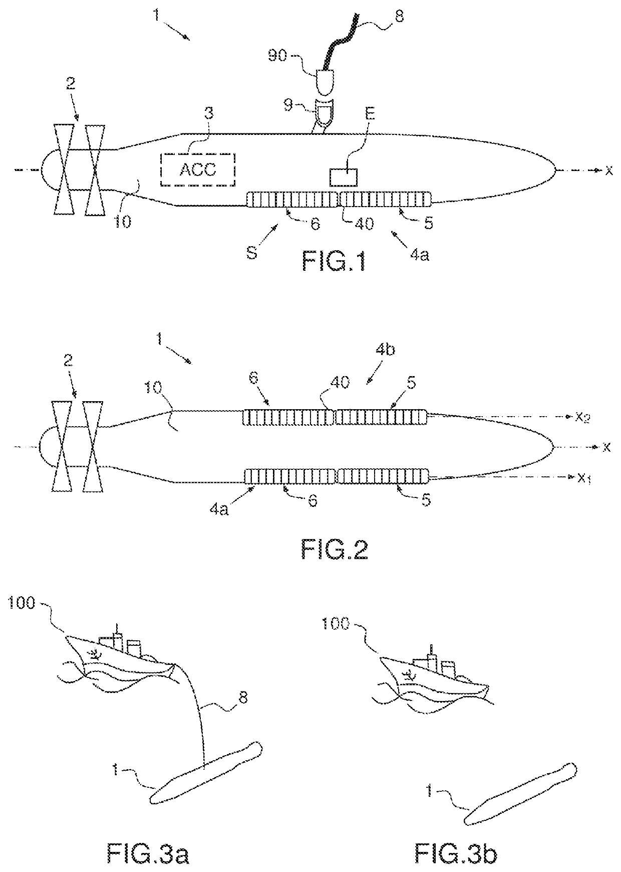 Submarine vehicle and control method