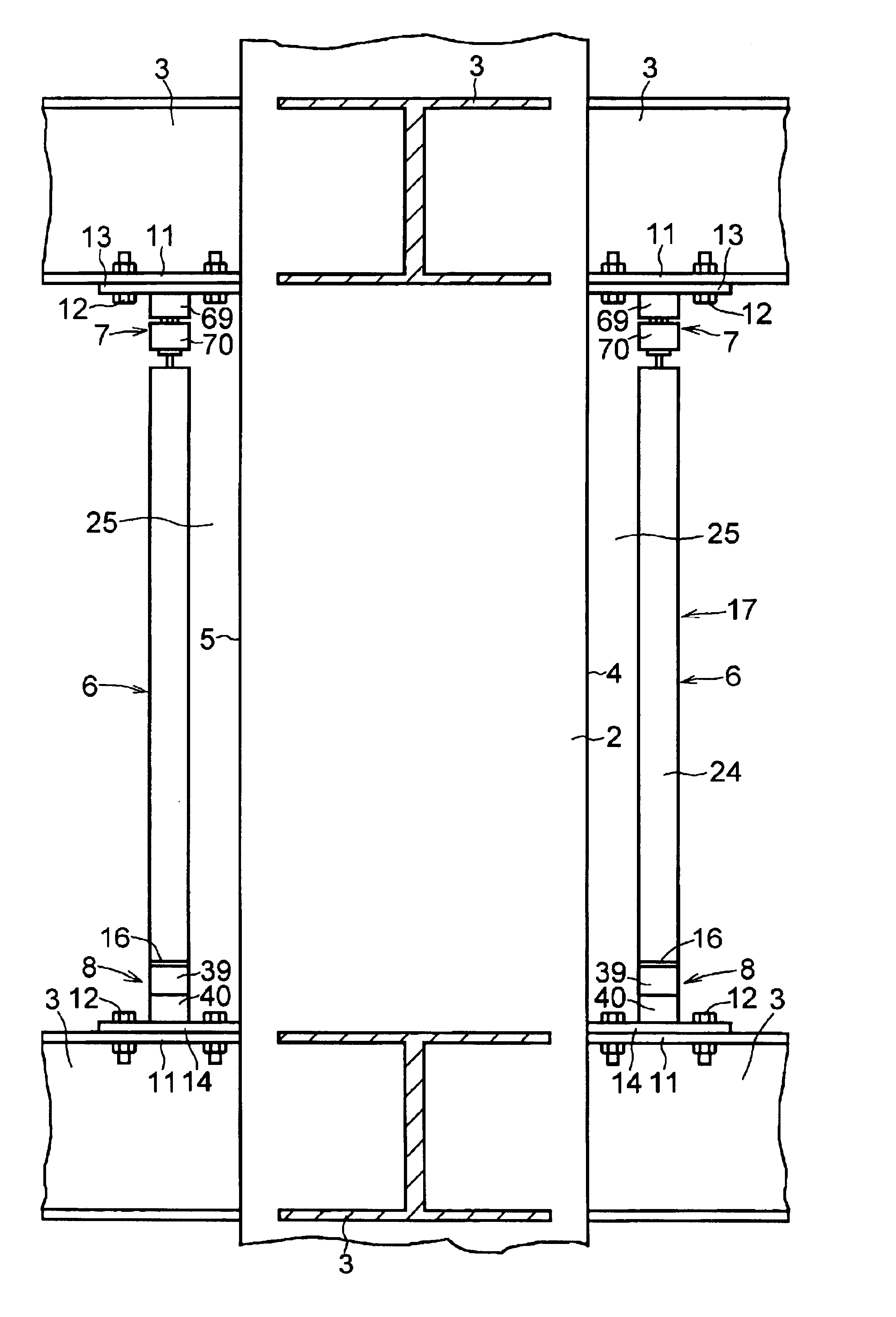 Vibration-damped structure