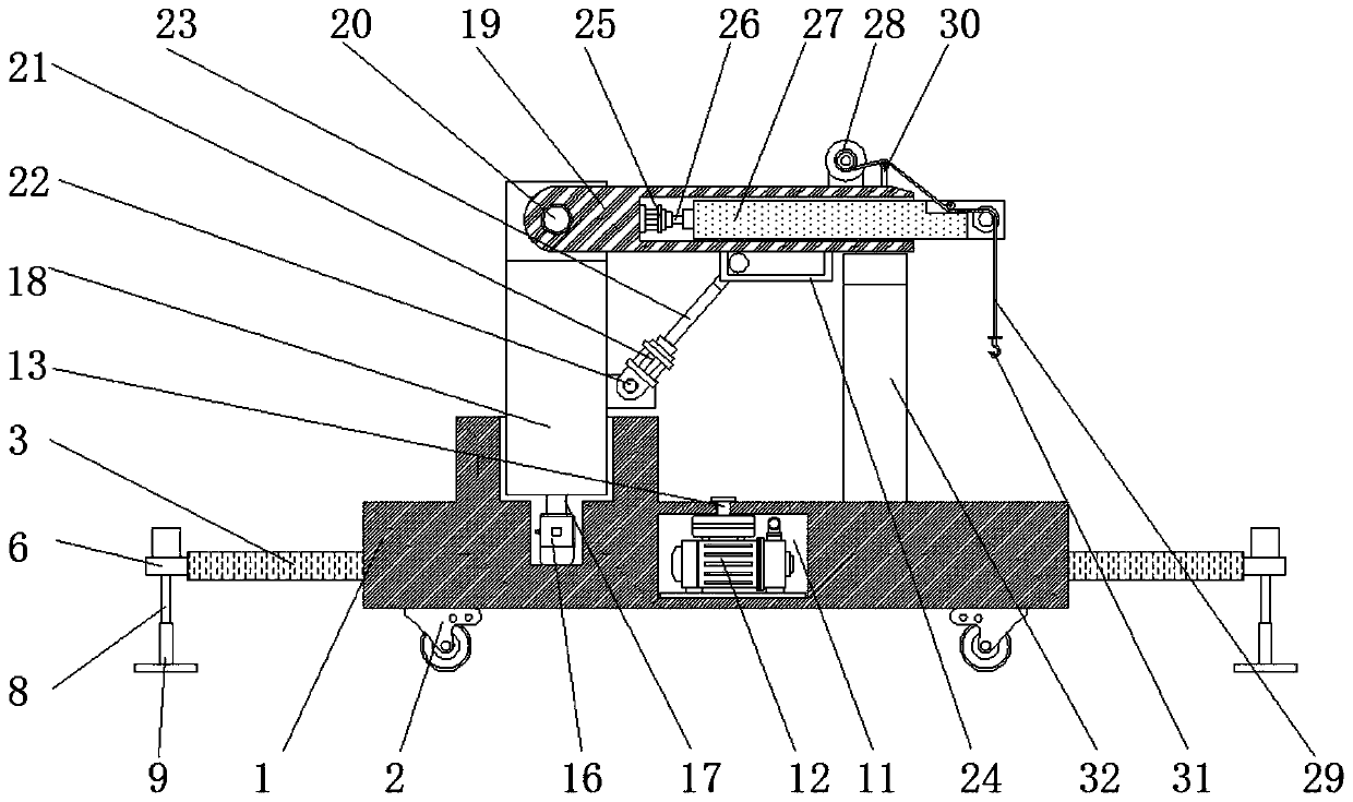 Crane capable of reducing shaking for building construction