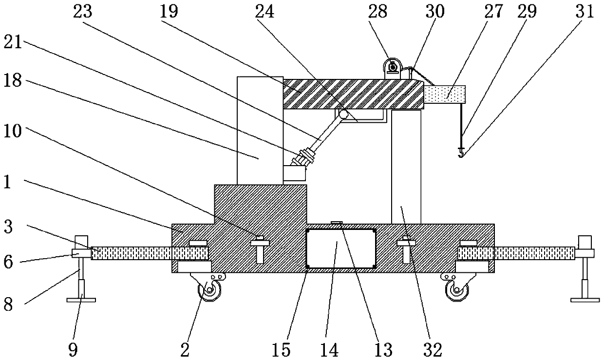 Crane capable of reducing shaking for building construction