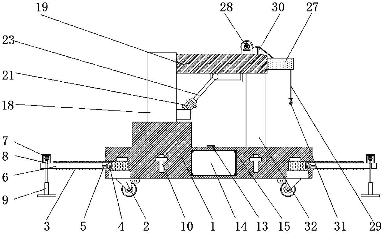 Crane capable of reducing shaking for building construction