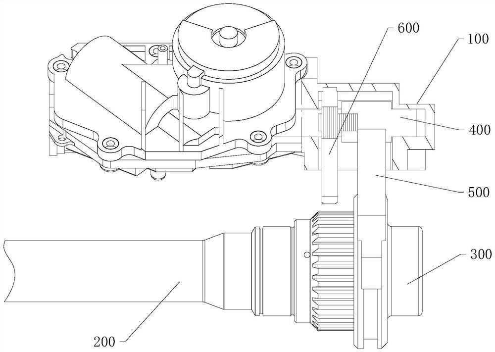 Front axle separator structure and automobile