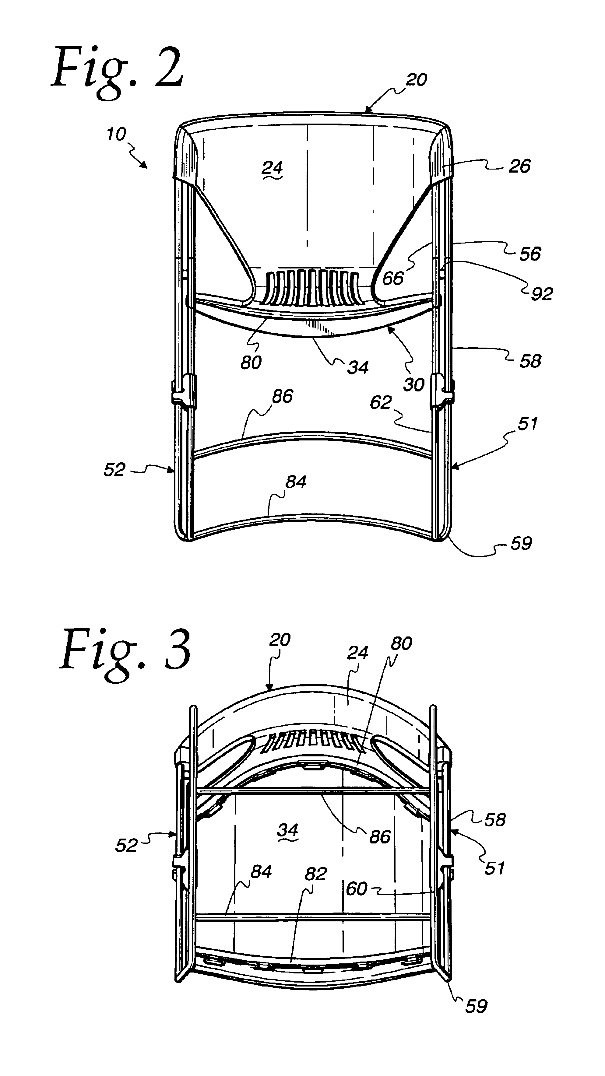 Stackable chair with flexing frame