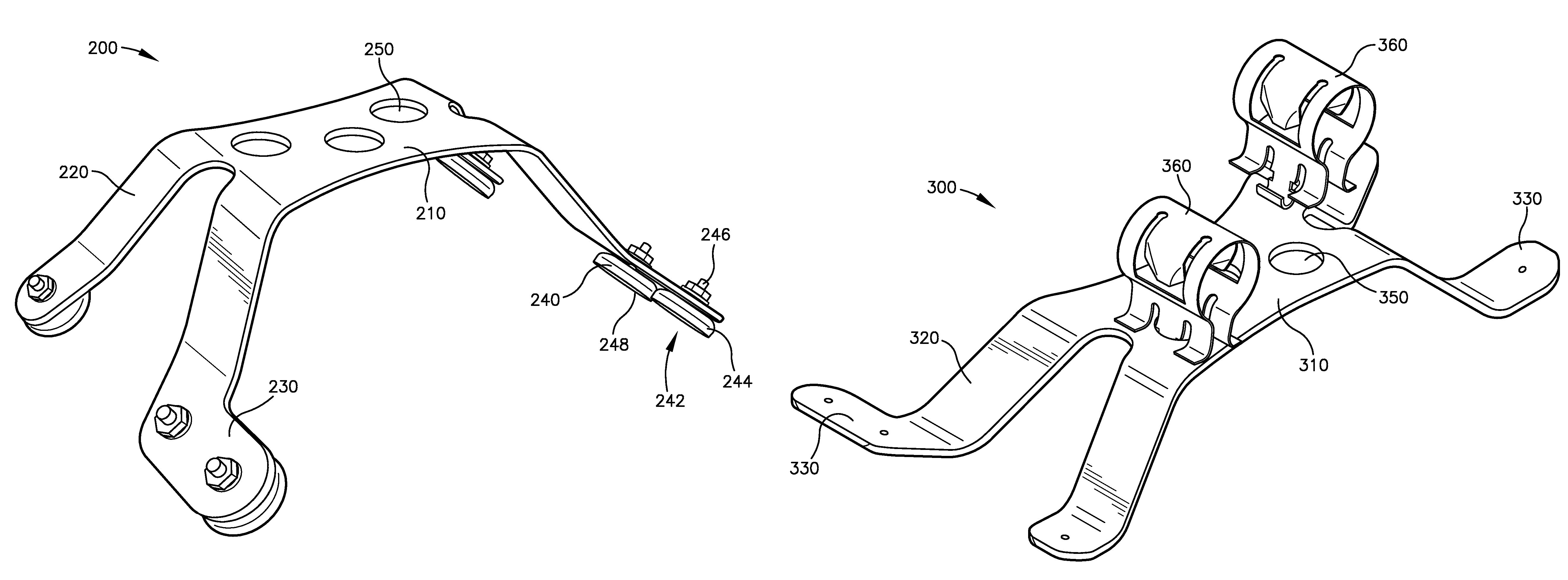 Cable mounting bracket apparatus and system