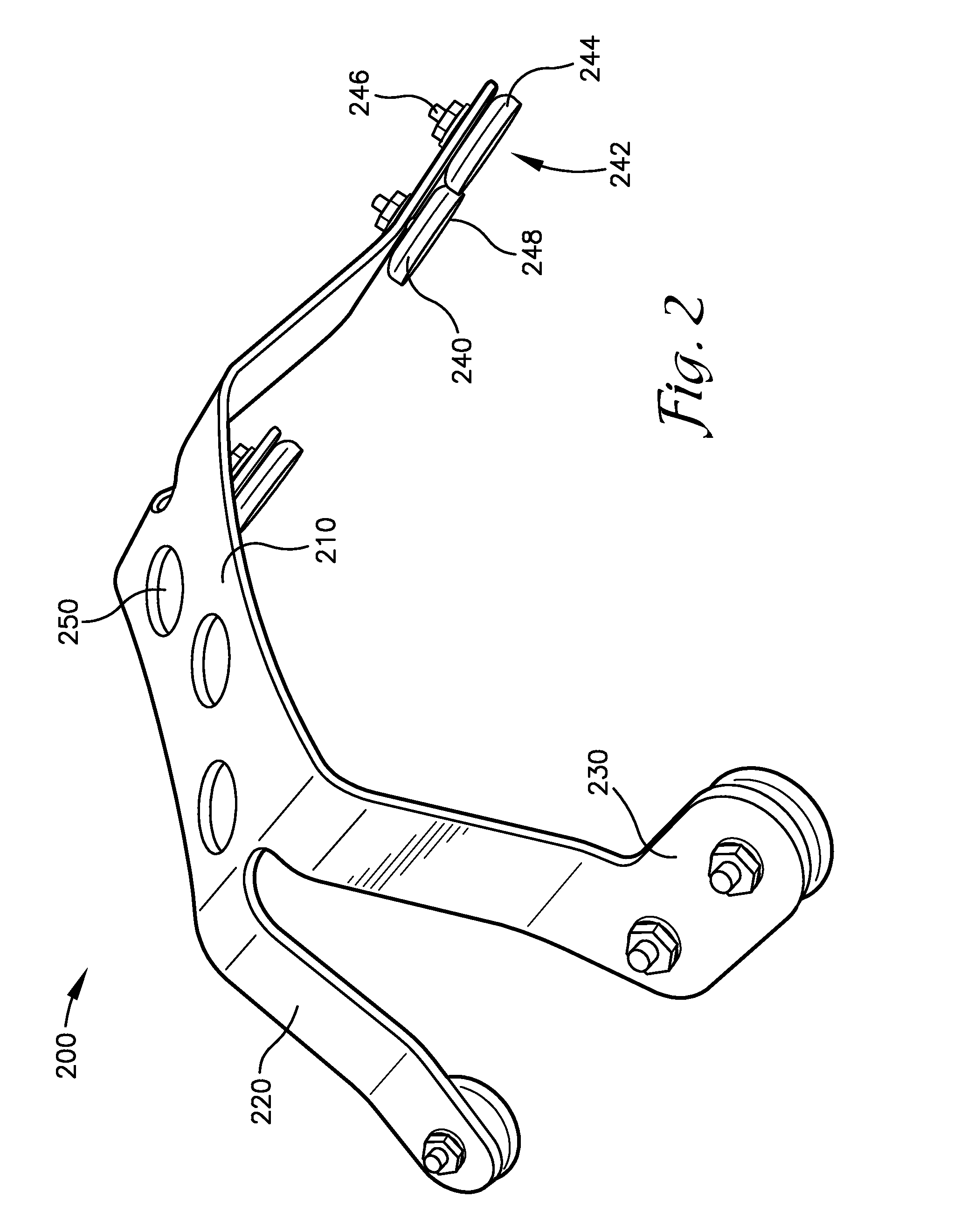 Cable mounting bracket apparatus and system