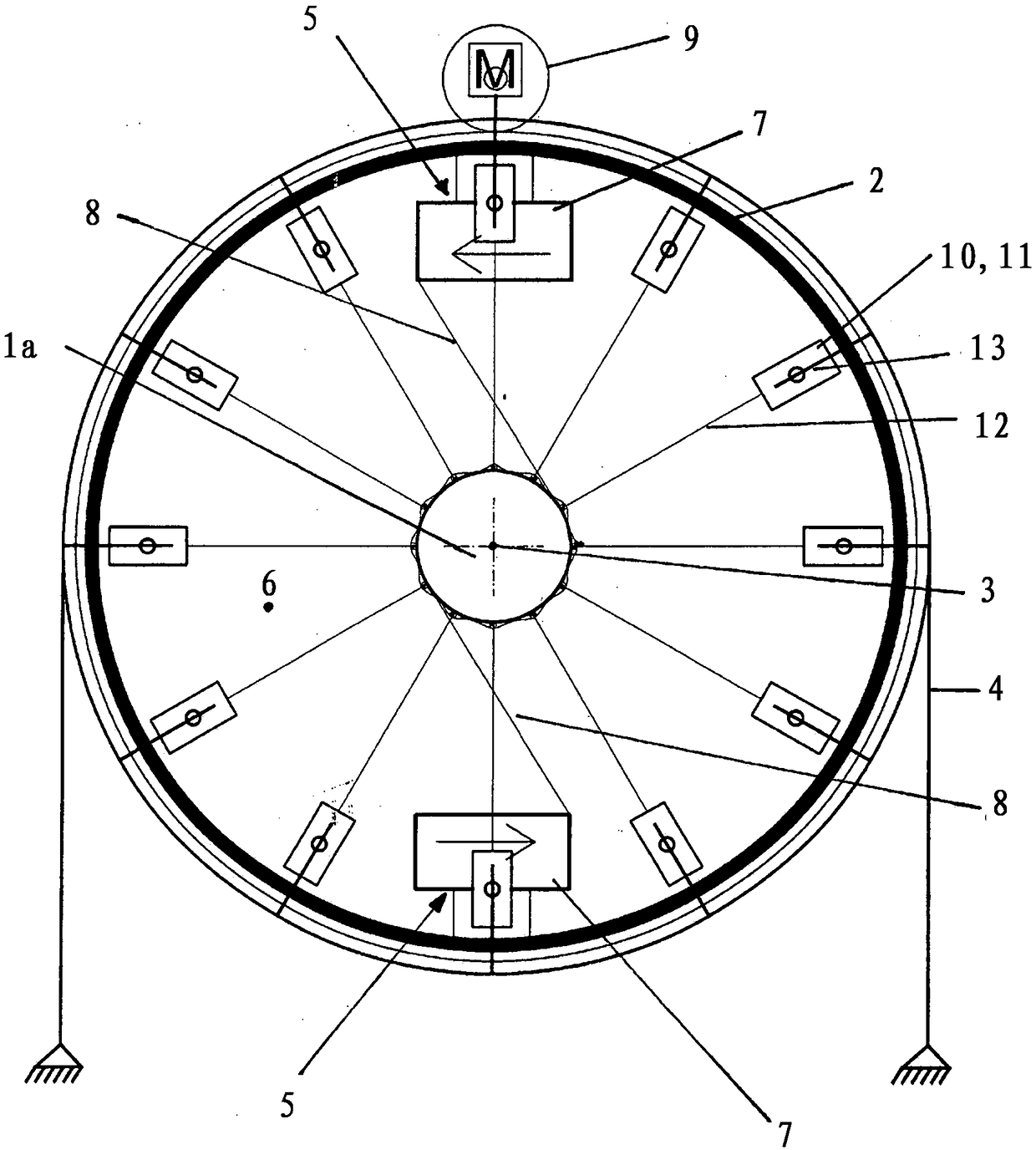 Circular weaving machine and method for producing a hollow profile-like fabric