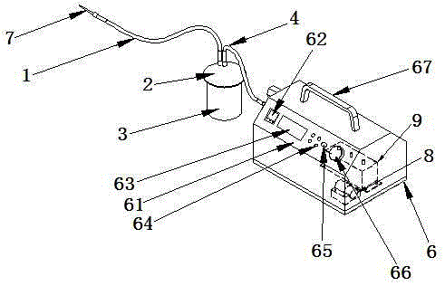 Cyst fluid suction device