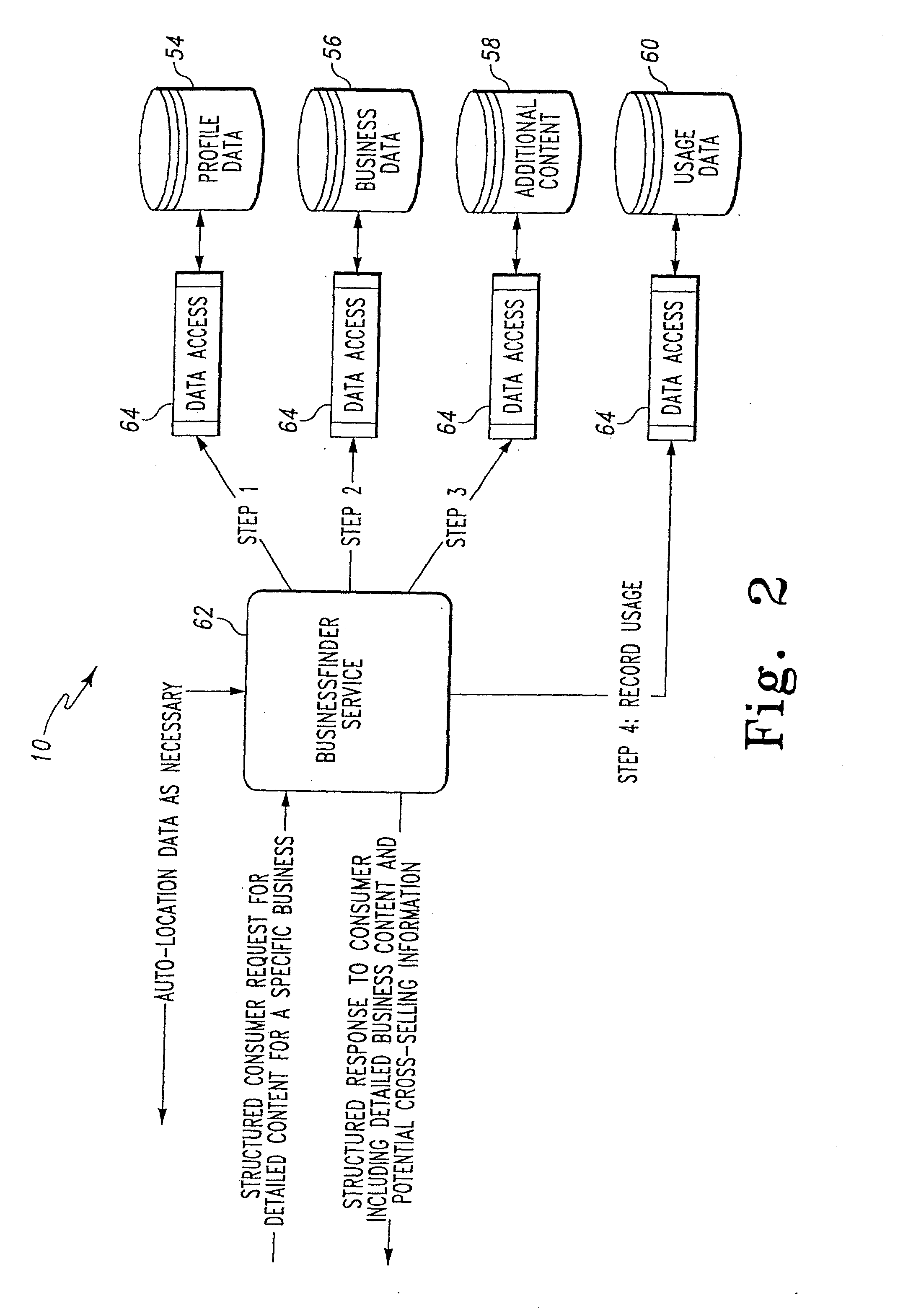 Method for passive mining of usage information in a location-based services system