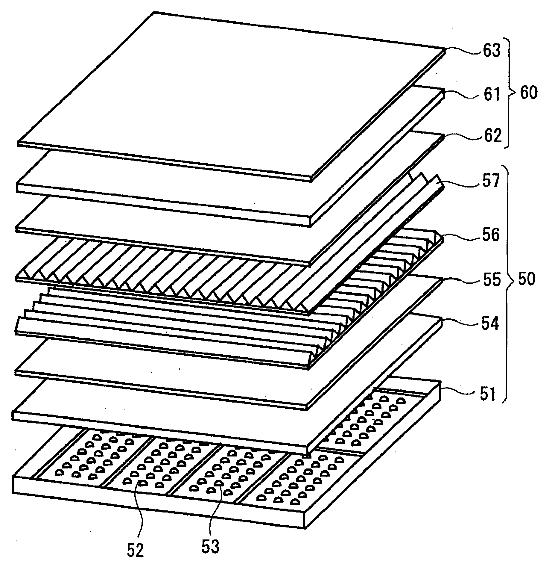 Light guide member, planar light source device provided with the light guide member, and display apparatus using the planar light source device