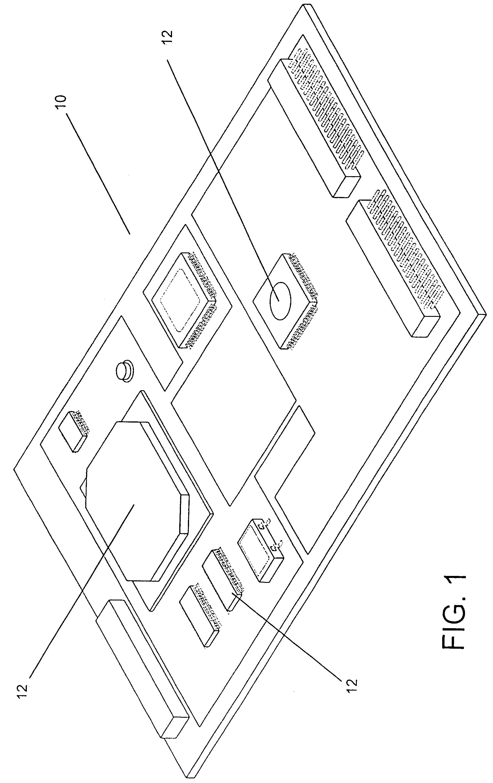 Printed wiring boards possessing regions with different coefficients of thermal expansion