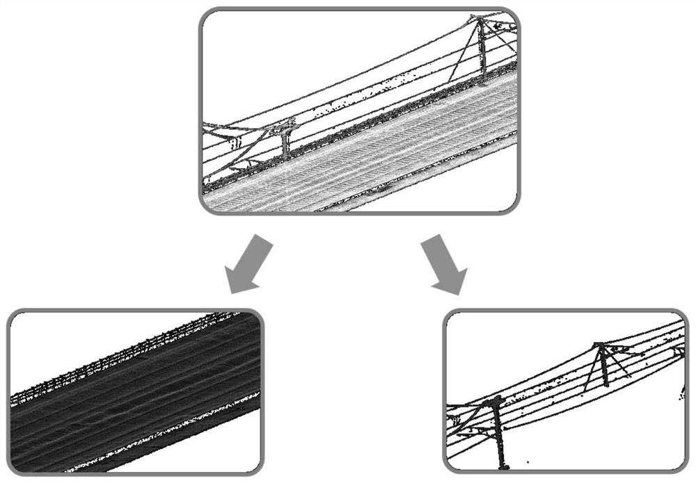 Inspection method of high-speed rail contact wire guide height and pull-out value based on airborne lidar