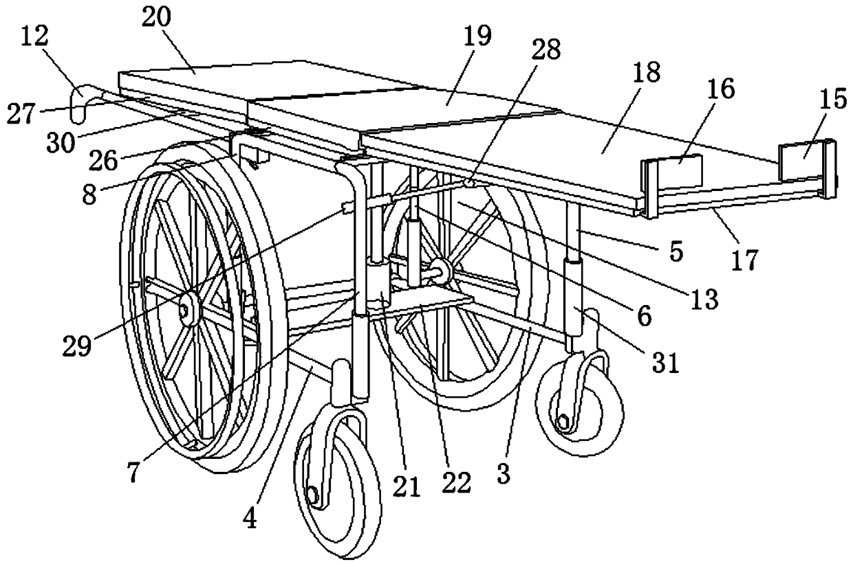 Transfer safety chair for facilitating lying of patient on magnetic resonance imaging (MRI) bed