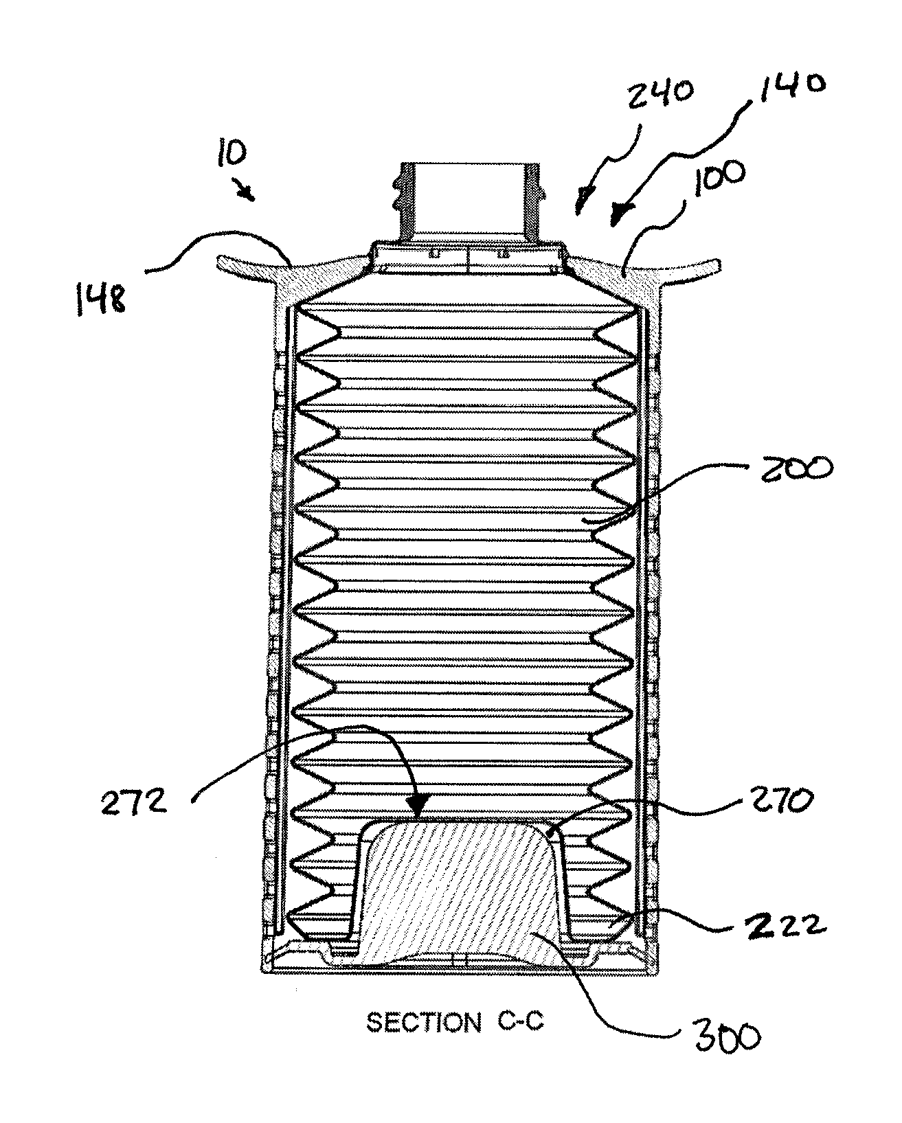 Accordion bottle