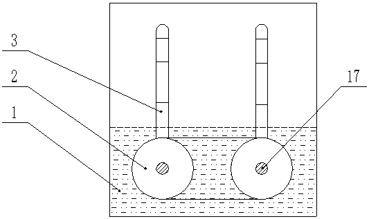 A zipper electroplating device