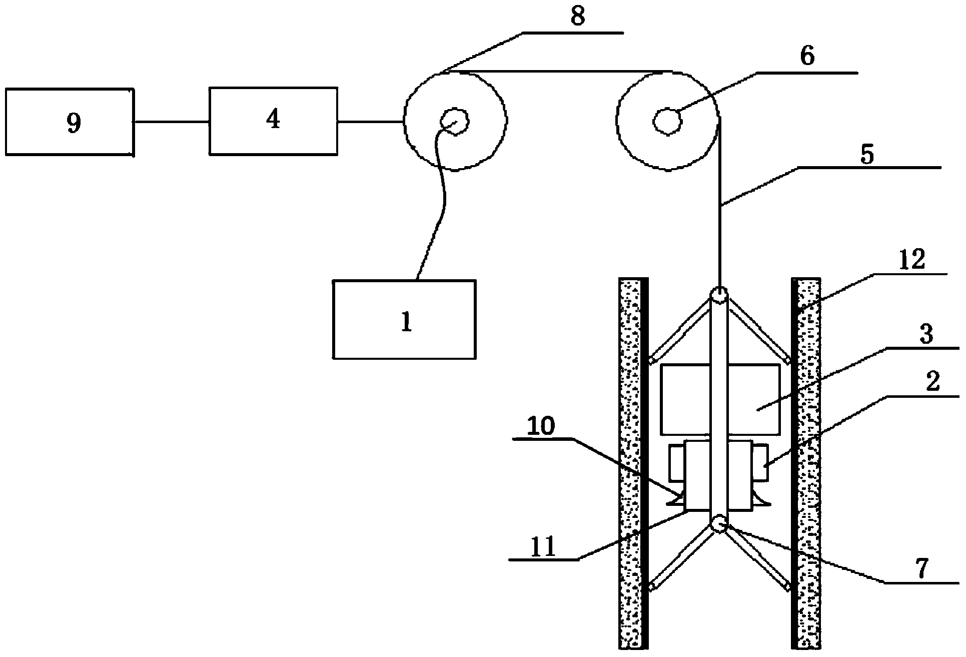 Device and method for automatically detecting ultrasonic phased array of gas storage well