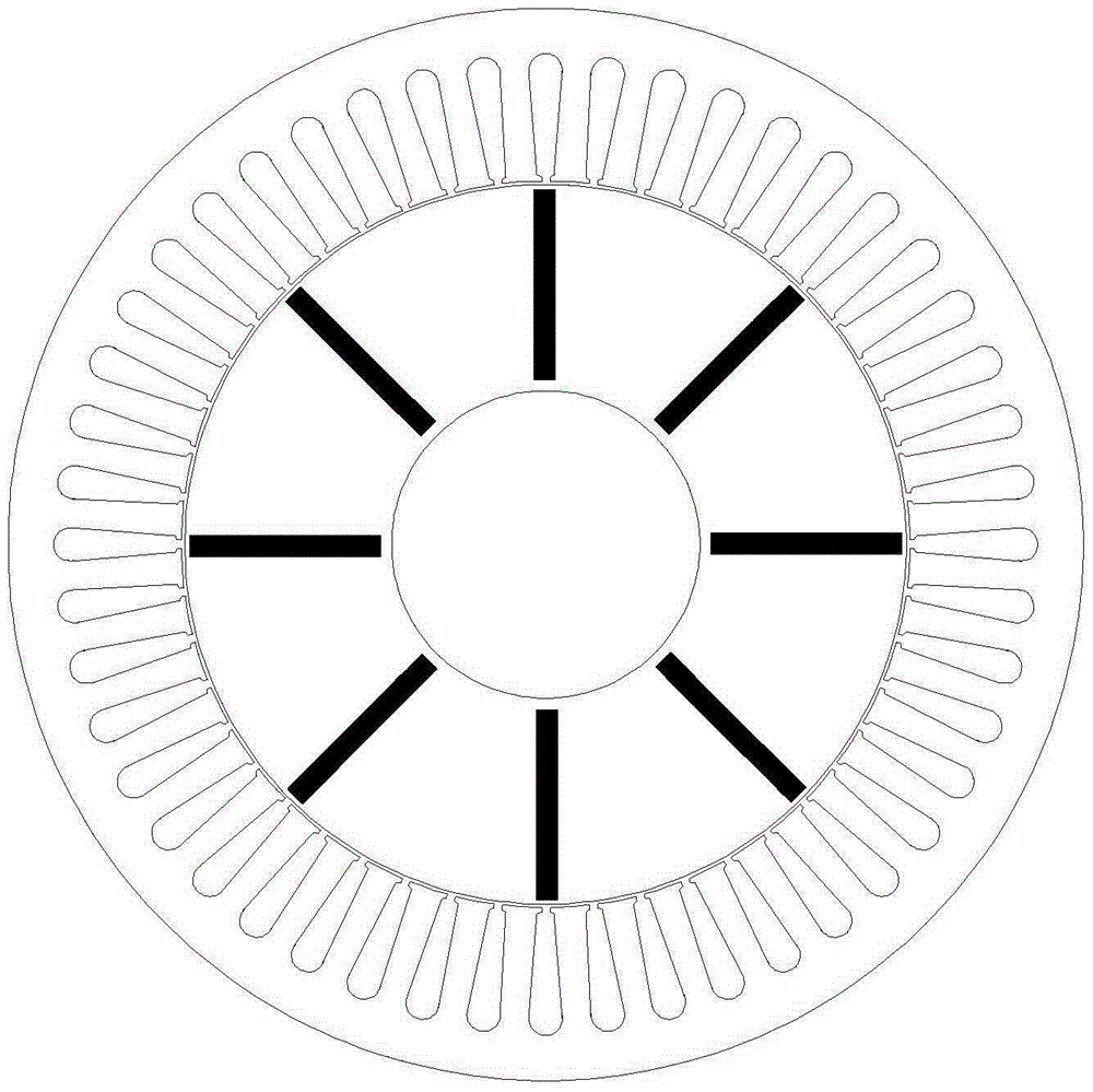 Combination magnetic pole type build-in tangential permanent magnet synchronous motor