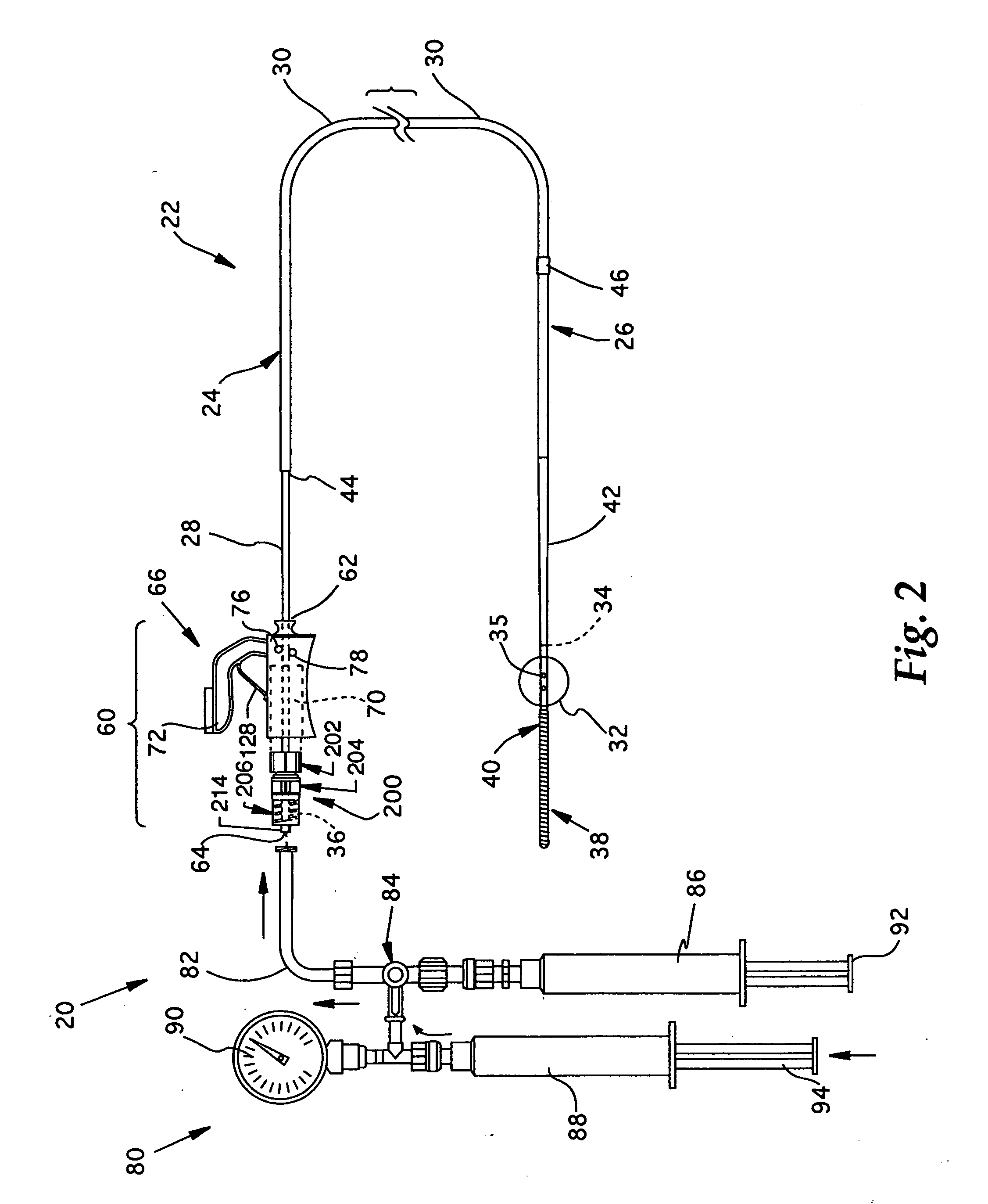 Gas inflation/evacuation system and sealing system incorporating a compression sealing mechanism for guidewire assembly having occlusive device