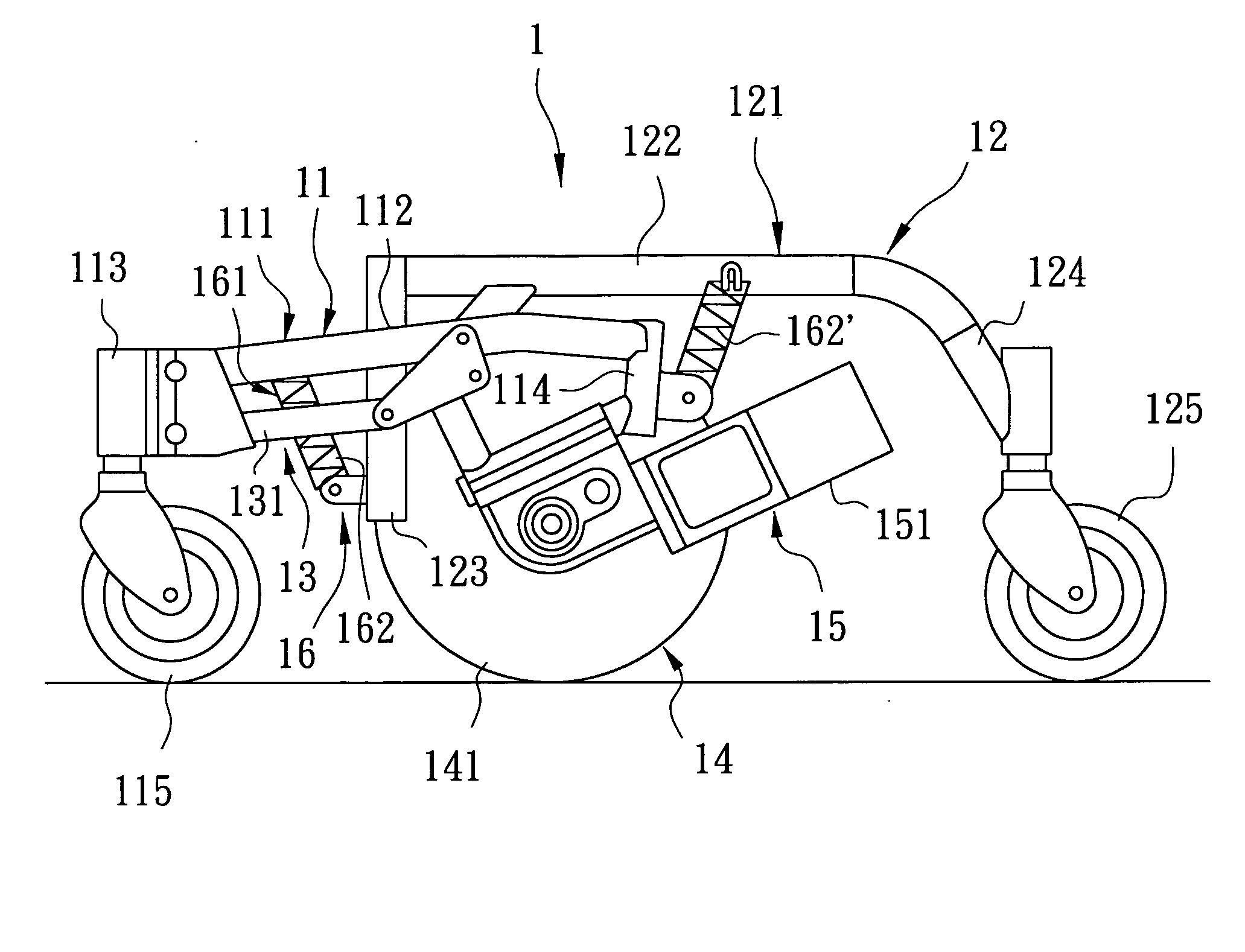 Wheelchair suspension